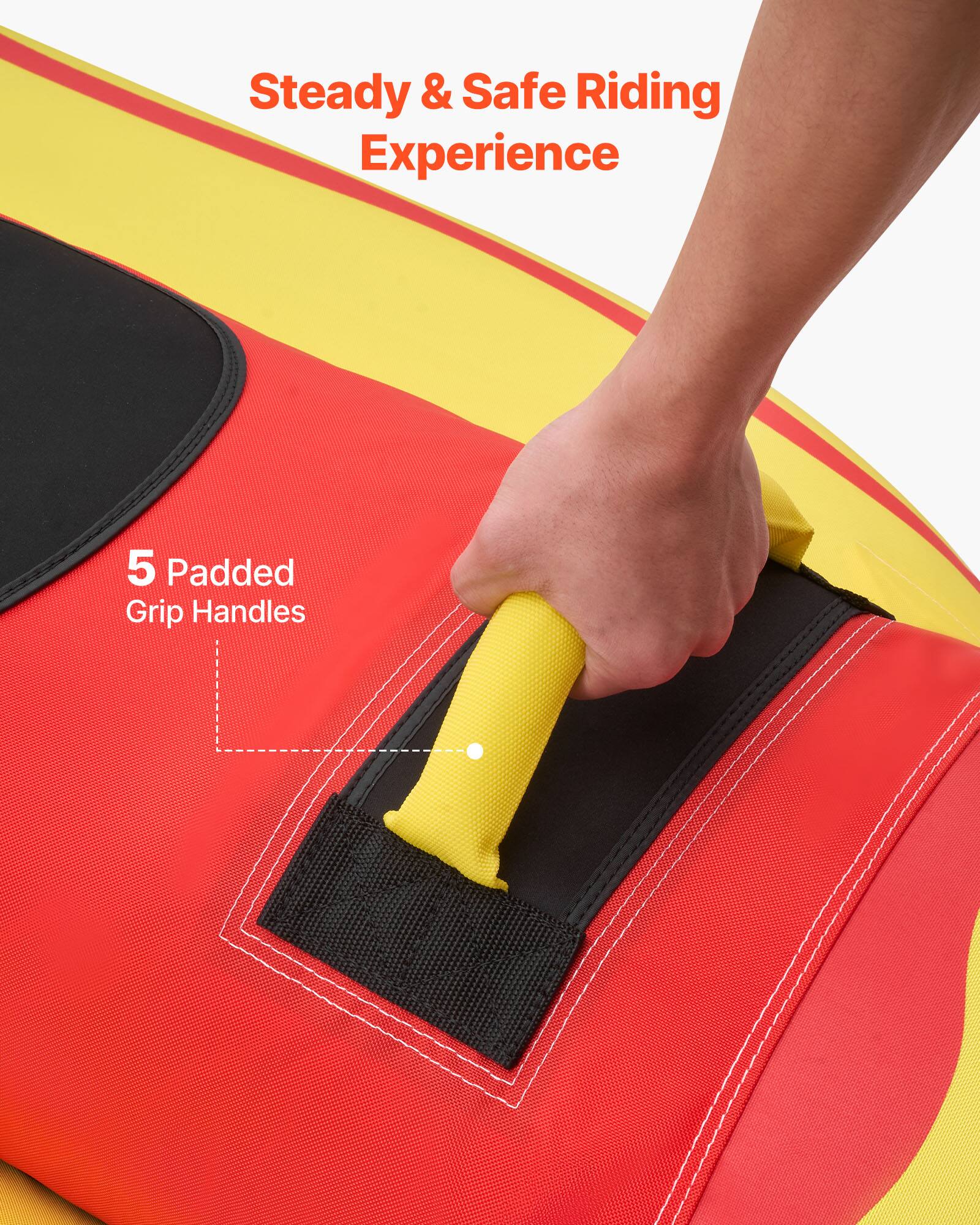 Steady & Safe Riding Experience

5 Padded Grip Handles