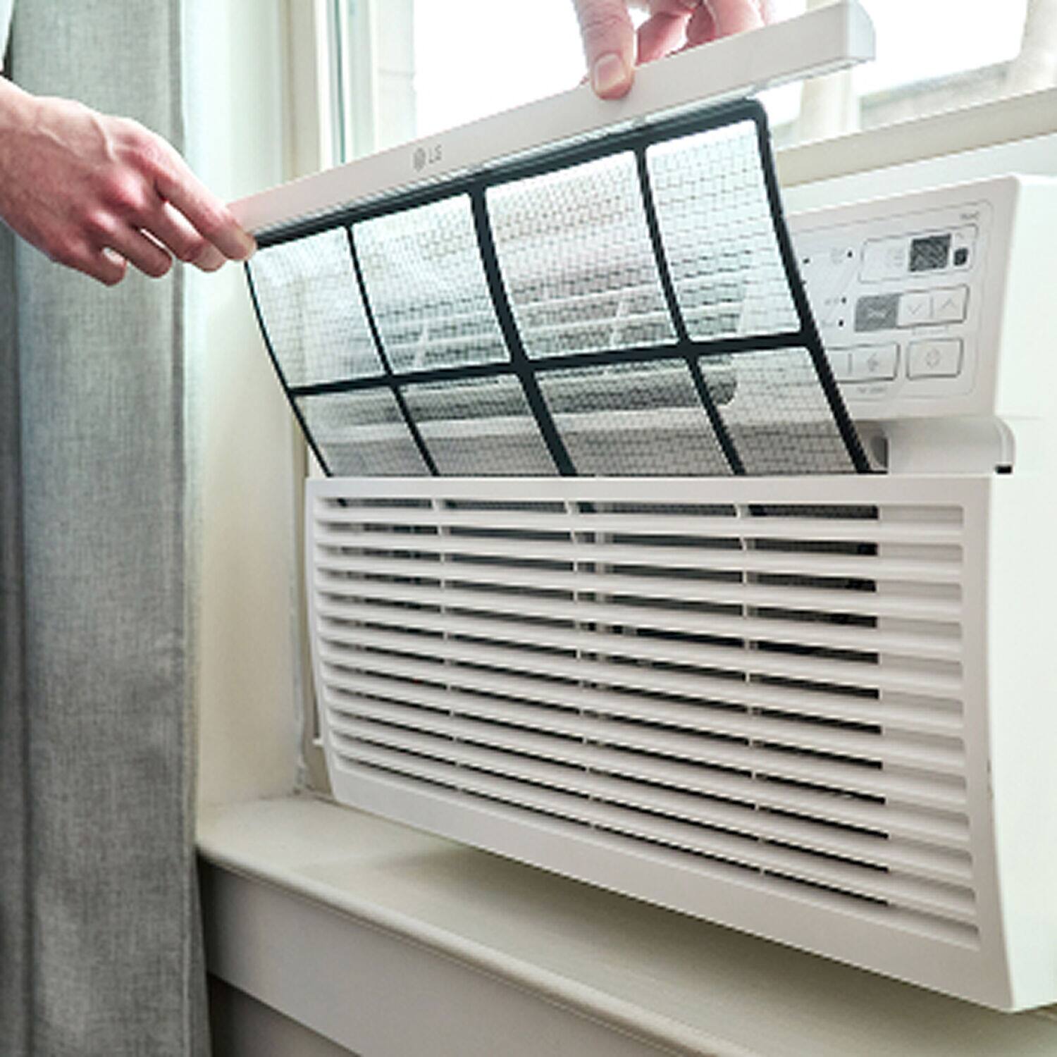 Alt View 25. LG - 10,000 BTU Smart Window Air Conditioner - White.