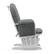 Alt View 15. Storkcraft - Hoop Glider and Ottoman - White/Gray.