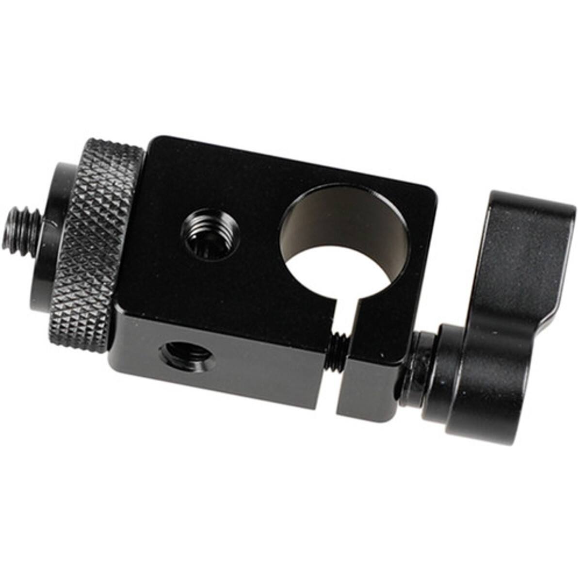 Alt View 1. CAMVATE - CAMVATE 15mm Single Rod Clamp with 1/4"-20 Screw Adapter, Black Lever.