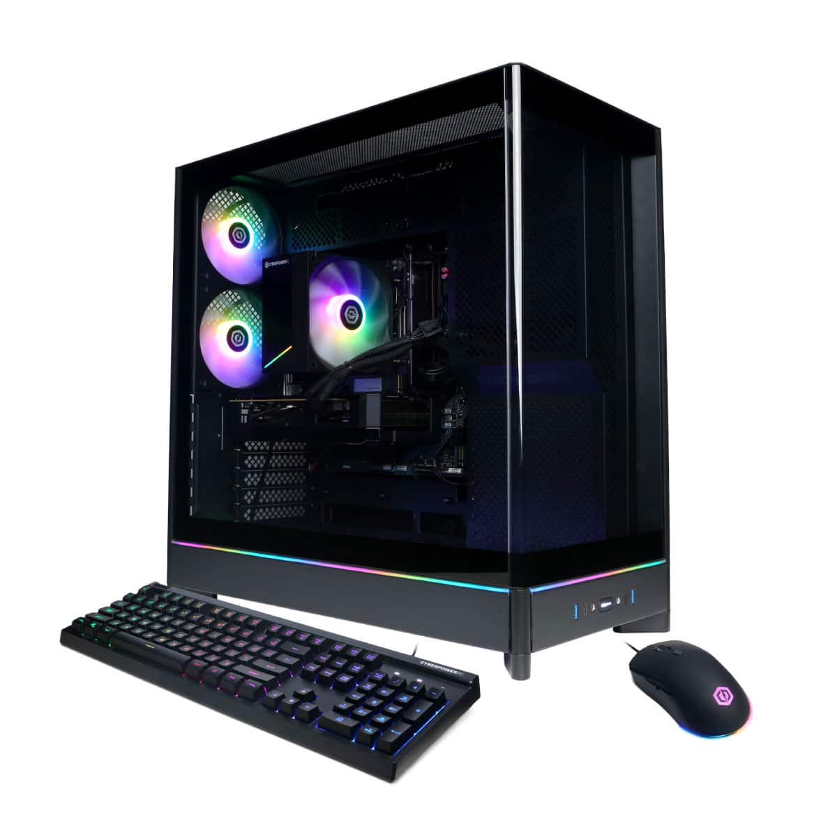 Front. CyberPowerPC - Gaming Desktop - AMD Ryzen 7 8700F - NVIDIA GeForce RTX 5060 8GB - 16GB DDR5 - 1TB PCIe 4.0 SSD Storage - Black.