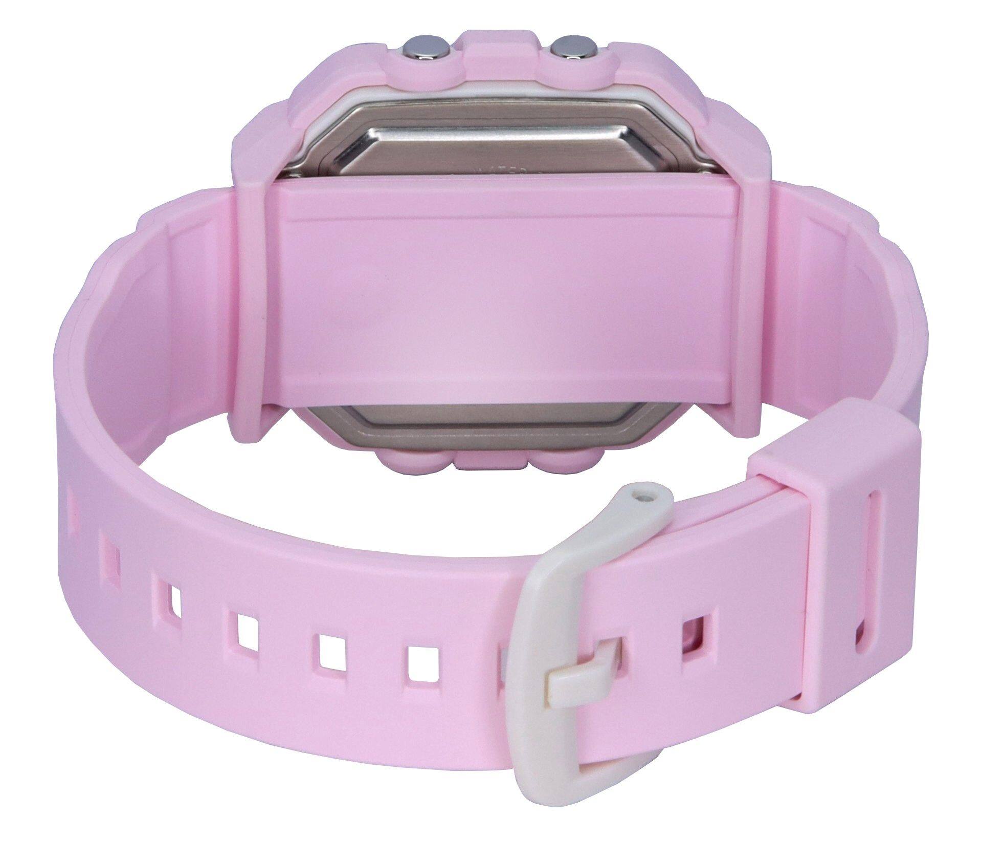 Back. Casio - Baby-G Digital Resin Strap Pink Dial Quartz BGD-10-4 100M Women's Watch - Pink.