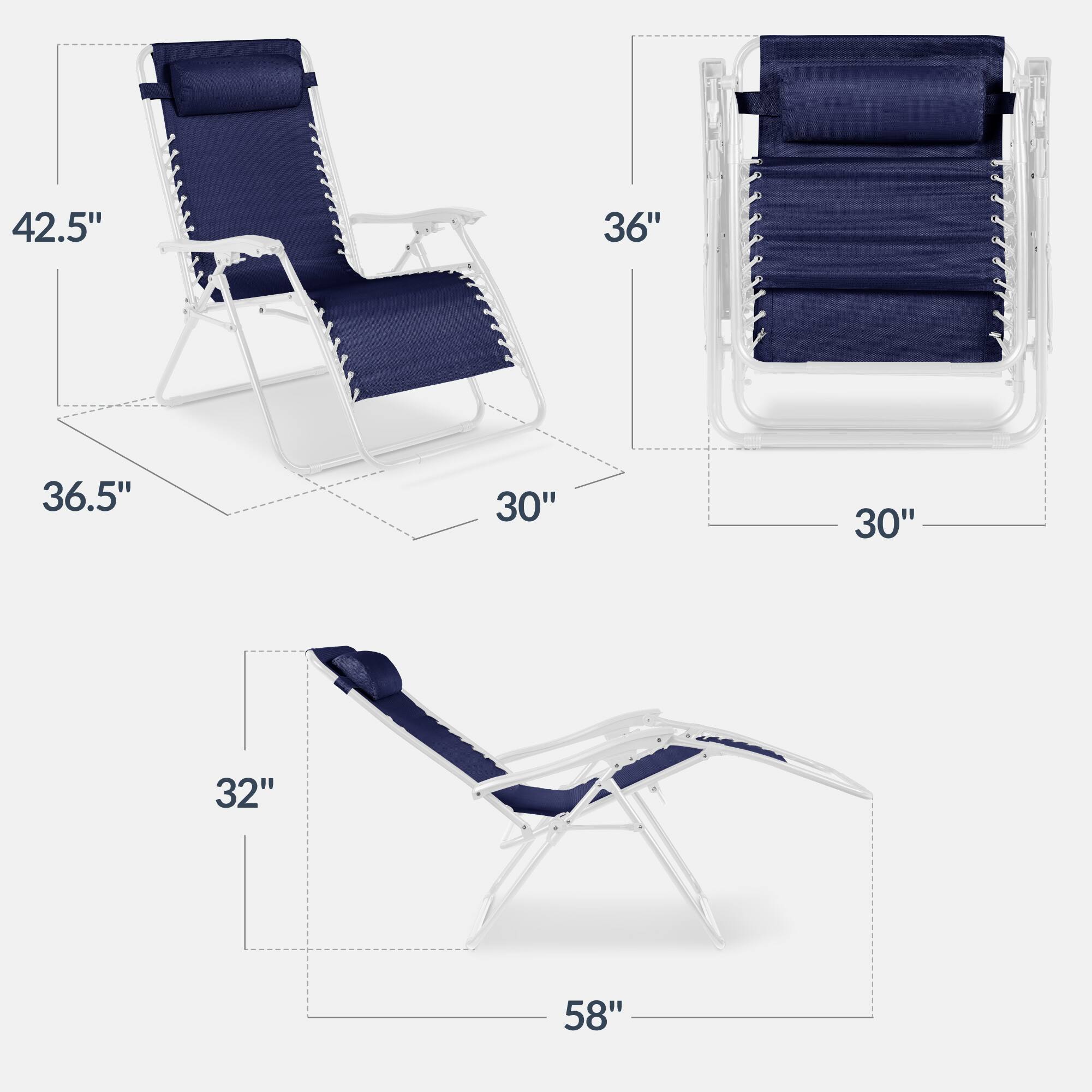 42.5" 36" 36.5" 30" 30" 32" 58"