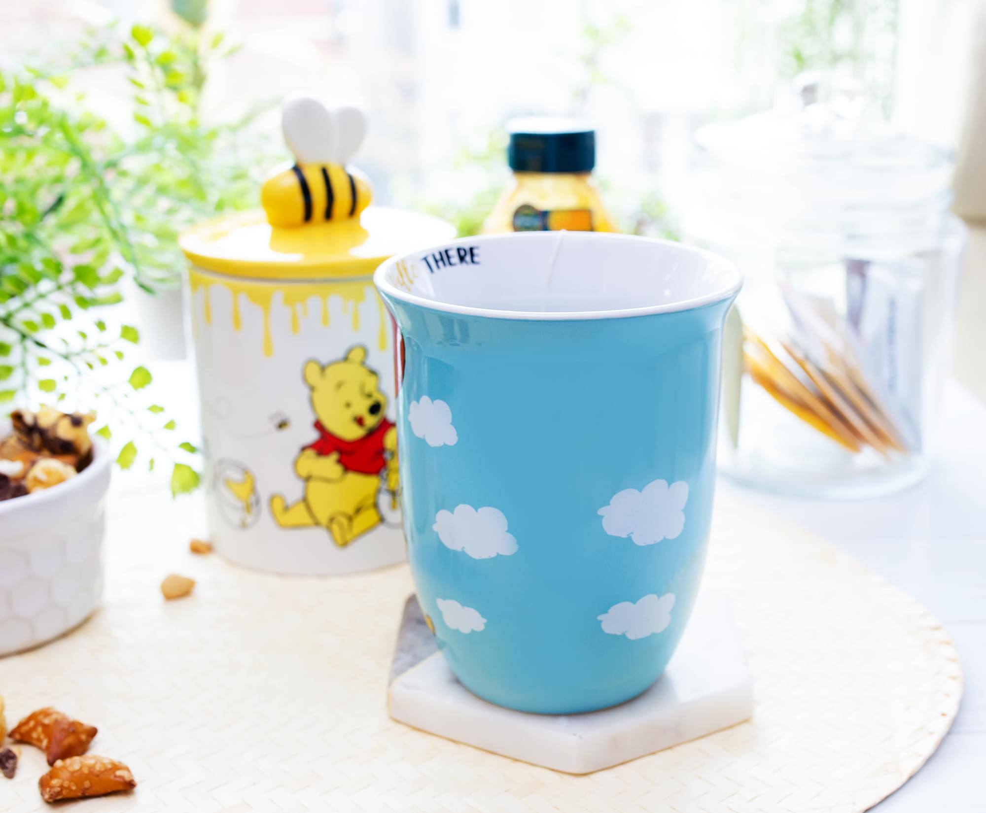 Alt View 3. Disney - Disney Winnie The Pooh Balloon Float Wide Rim Ceramic Mug | Holds 16 Ounces - Blue.