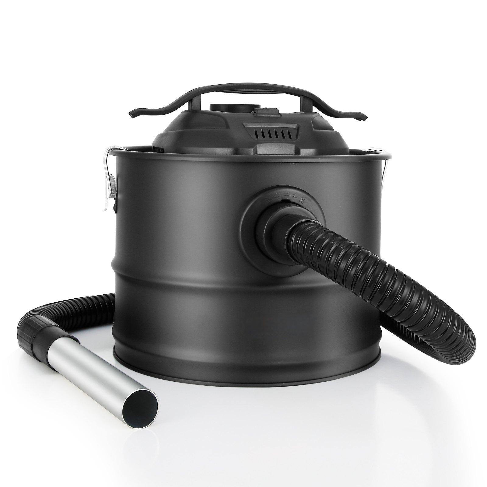 Front. Glintex - Ash Vacuum Cleaner 4 Gallon 1200W Suction Fireplace Ash Collector w/ 47.2 in Hose for Stove Grill Pellet Burner Cleaning.