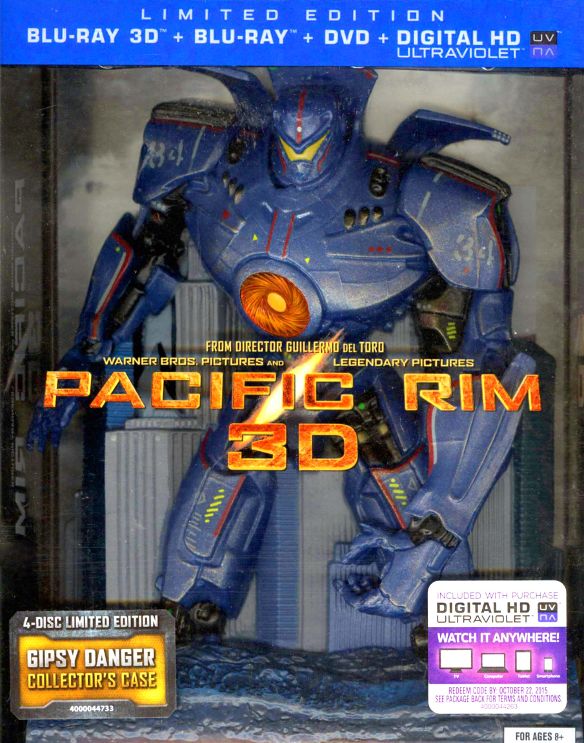  Pacific Rim [4 Discs] [Includes Digital Copy] [UltraViolet] [3D] [Blu-ray/DVD] [Blu-ray/Blu-ray 3D/DVD] [2013]