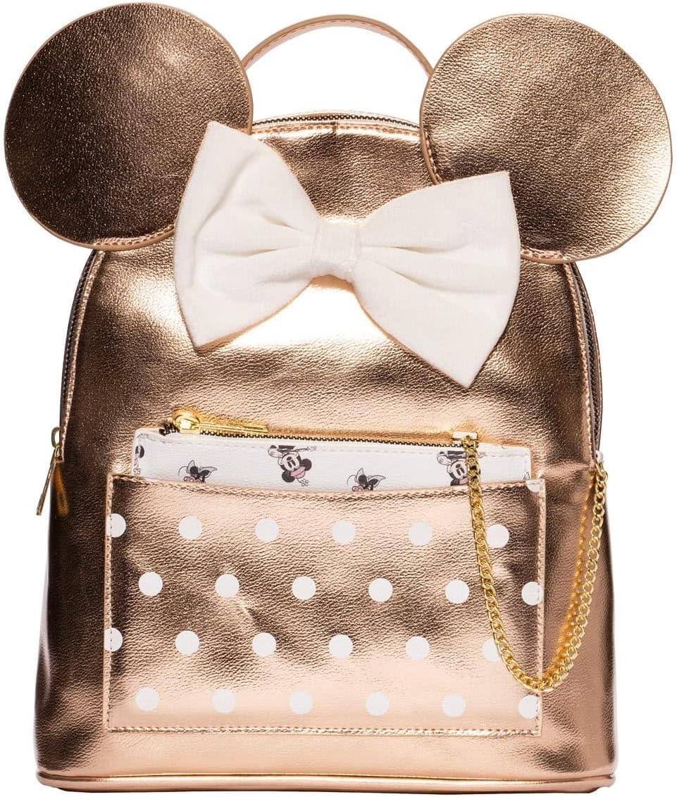 Alt View 2. Bioworld - Disney Amigo Minnie Mouse 11 Inch Detachable Pouch Mini-Backpack - Black.