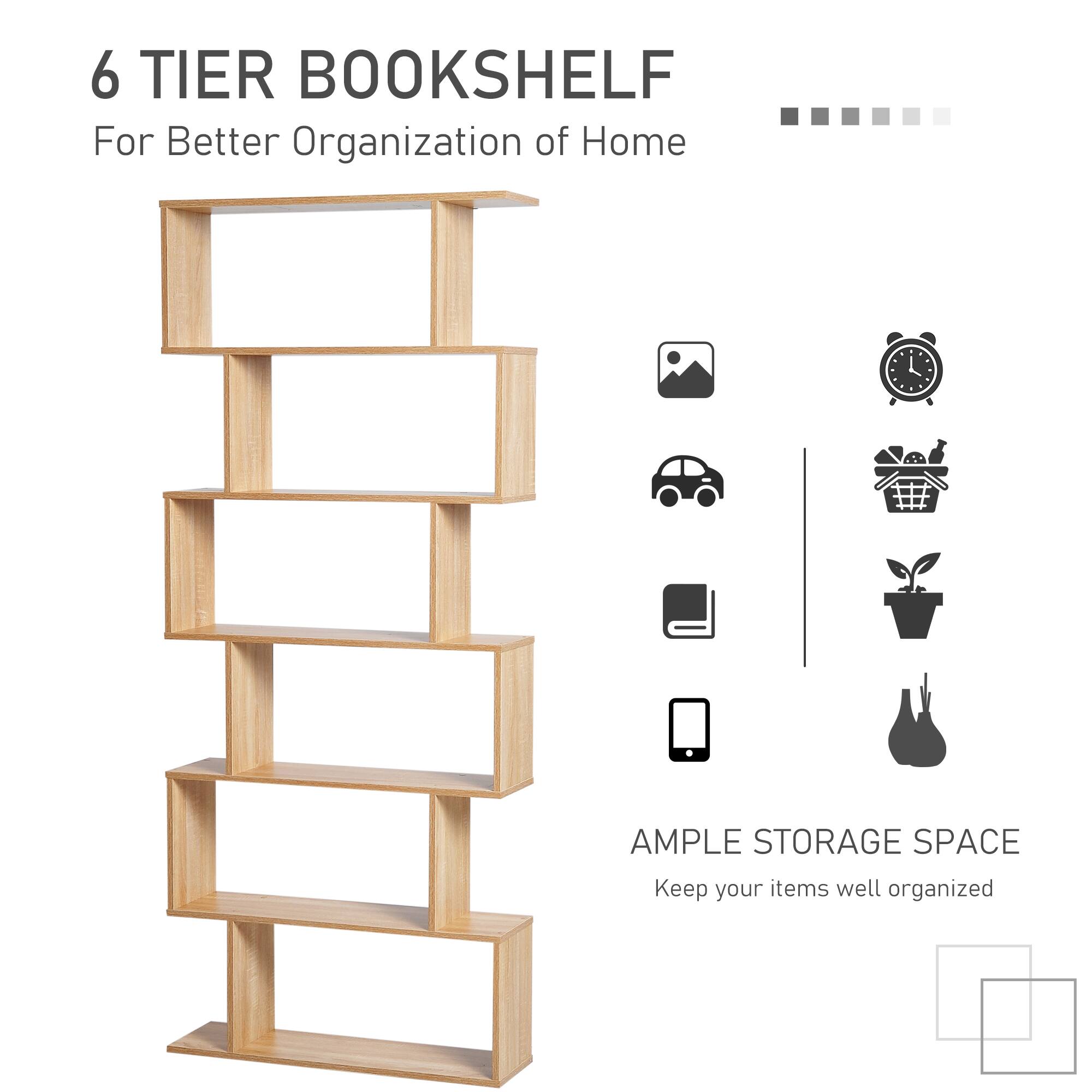 6 TIER BOOKSHELF For Better Organization of Home

AMPLE STORAGE SPACE
Keep your items well organized