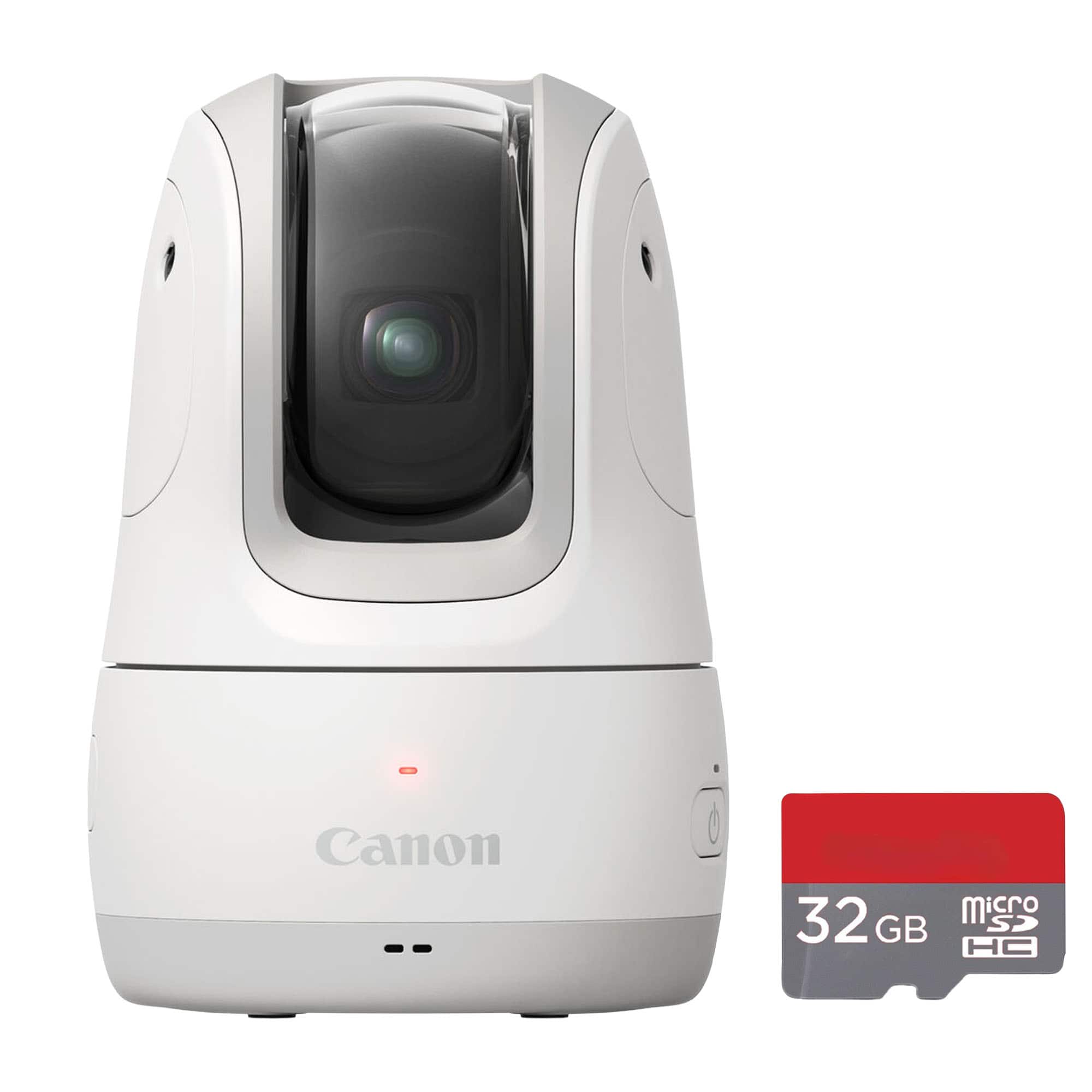 Canon - PowerShot PICK PTZ Camera White (4825C015) microSD Bundle