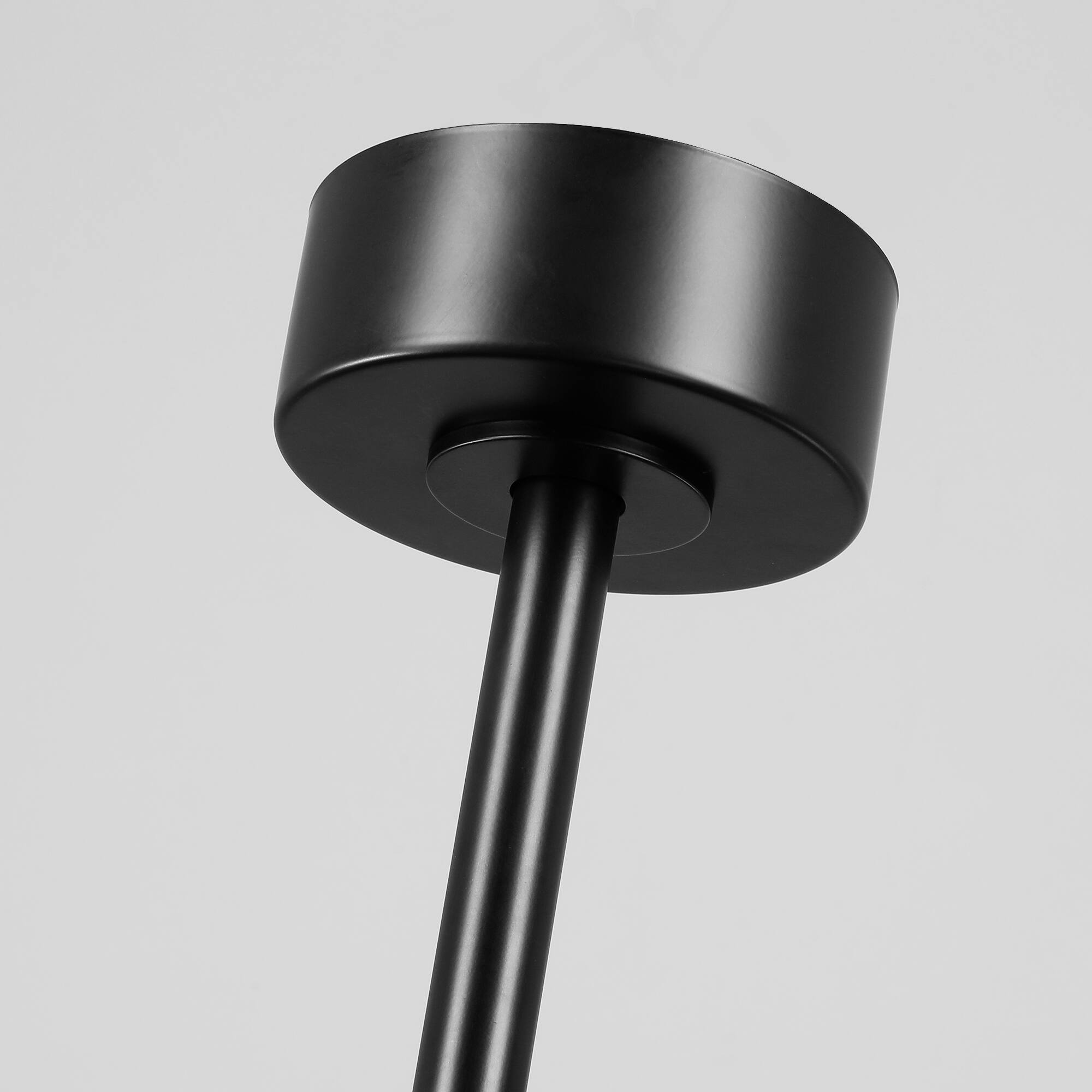 Alt View 6. Vaczon - 100" Industrial 8 Aluminum Blades 6-Speed DC Motor Ceiling Fan with Remote Control, 15000 CFM High Airflow, No Light - Matte Black.