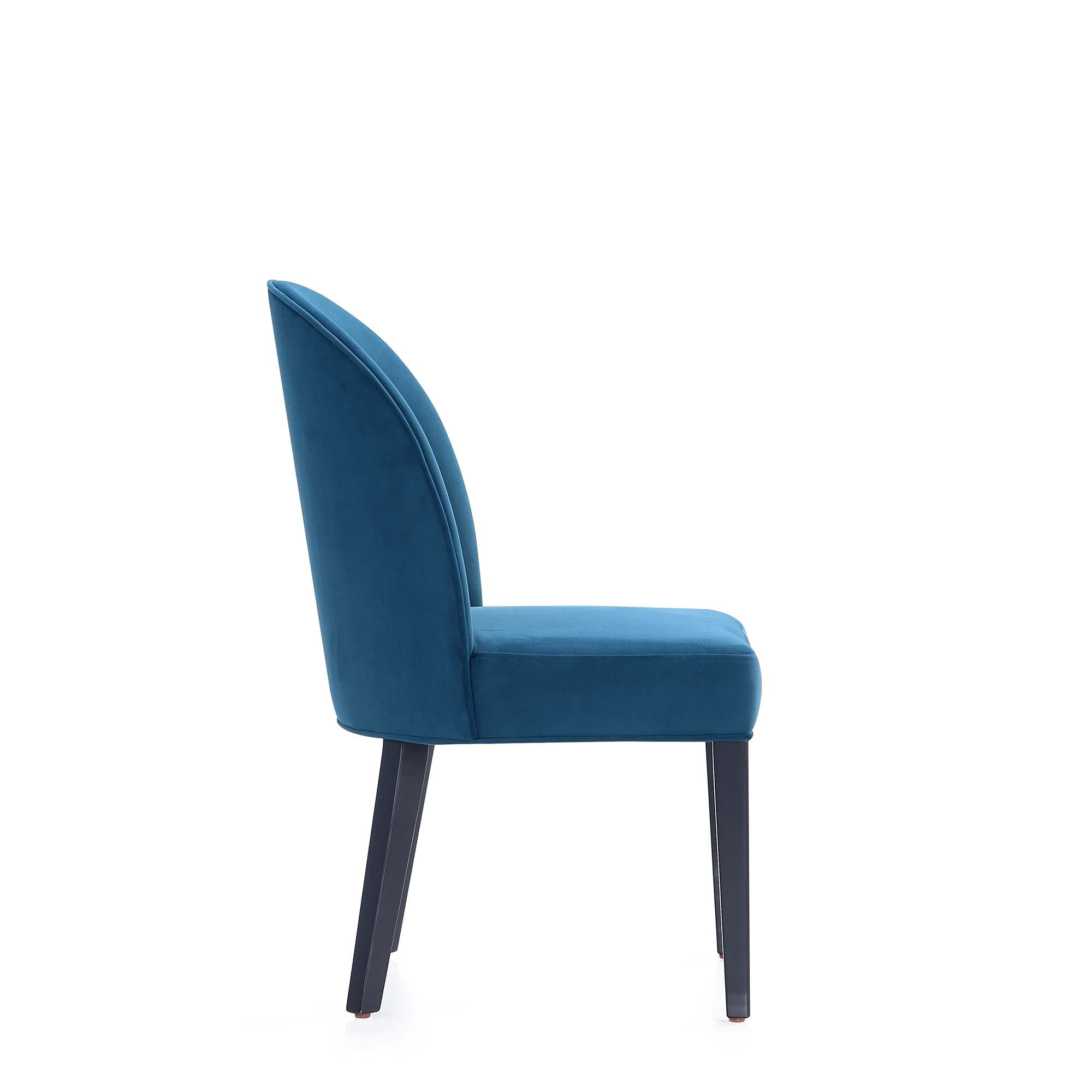 Alt View 2. Manhattan Comfort - Hillman Modern Wood Upholstered Dining Chair - Set of 2 - Blue.