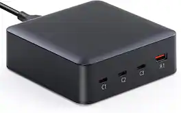 Core Tech - 203W 4-Port USB-C Charging Station with 100W/65W/20W USB-C and 18W USB-A PD Fast Charger - Black