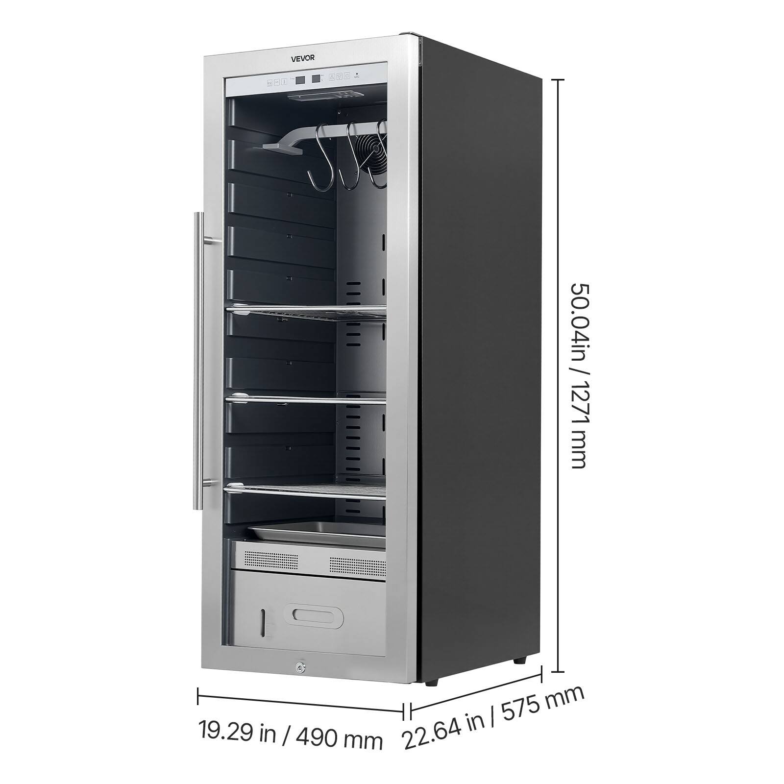 VEVOR

50.04 in / 1271 mm  
19.29 in / 490 mm  
22.64 in / 575 mm