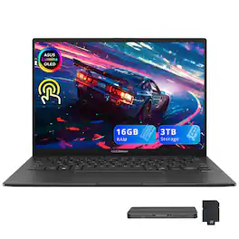 ASUS - Zenbook 14 14" FHD+ OLED Touch Laptop,Intel Ultra 7 255H,16GB RAM,2TB SSD+1TB Dock Set,Backlit,Win 11 - Gray