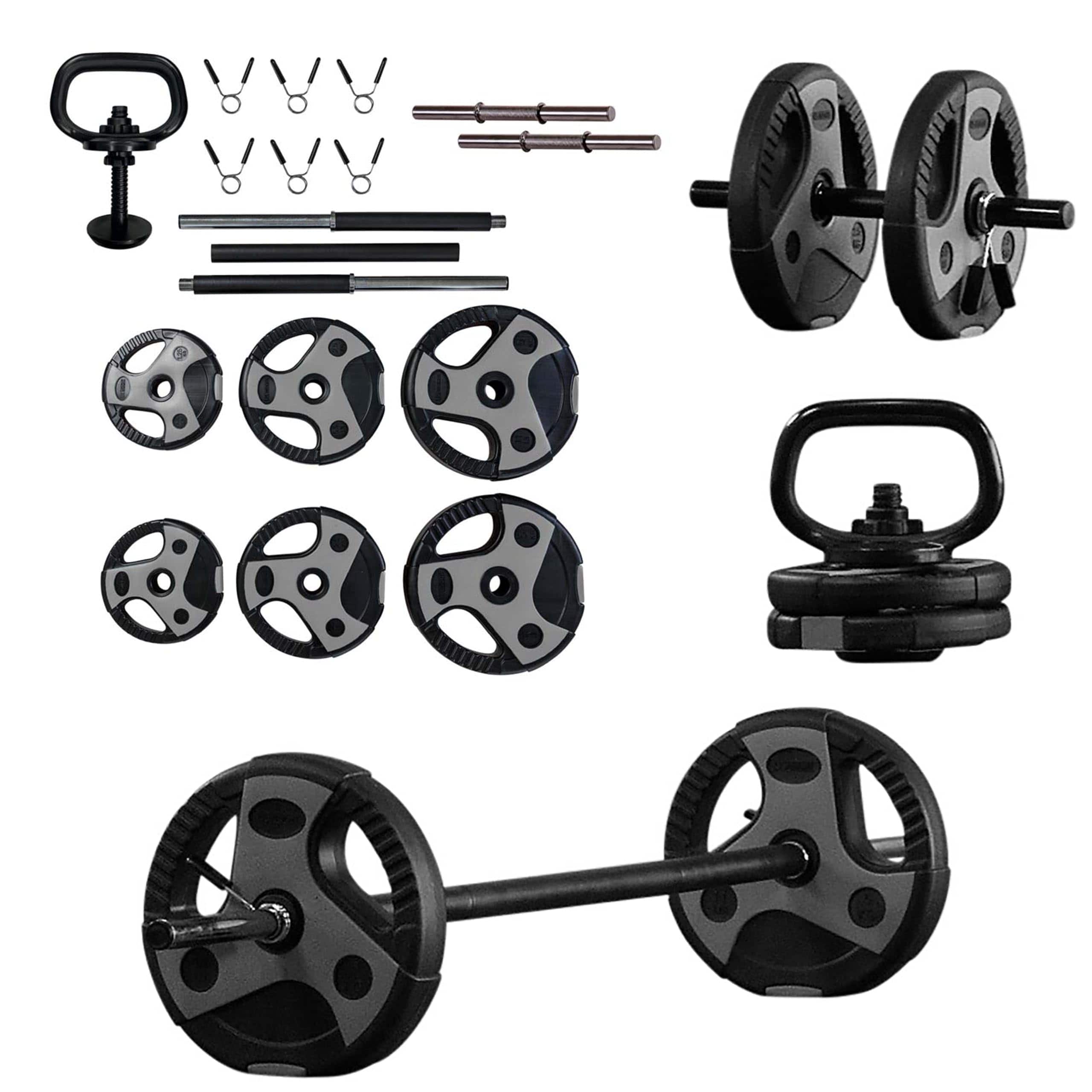 Alchemy Casas - Set For Home Gym Barbell Curl Bar Or use Options Various p Adjustable Weight Set Includes 55 34 3 piece - Multi