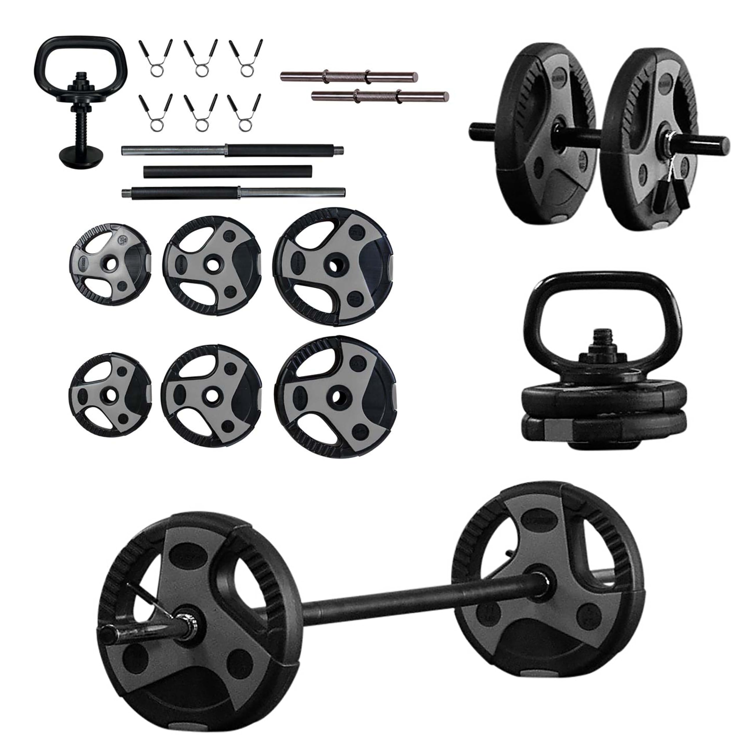 Front. Alchemy Casas - Set For Home Gym Barbell Curl Bar Or use Options Various p Adjustable Weight Set Includes 55 34 3 piece - MULTI.