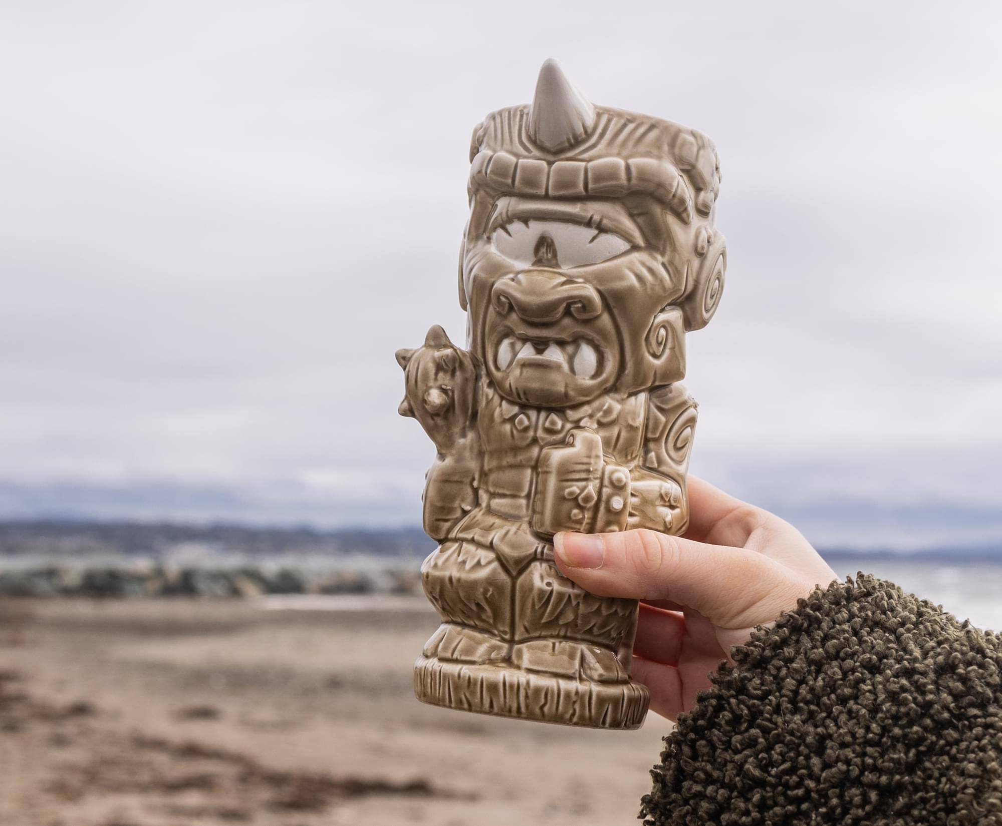 Alt View 2. ThinkGeek - Geeki Tikis Cyclops Ceramic Mug | Holds 16 Ounces - Beige.