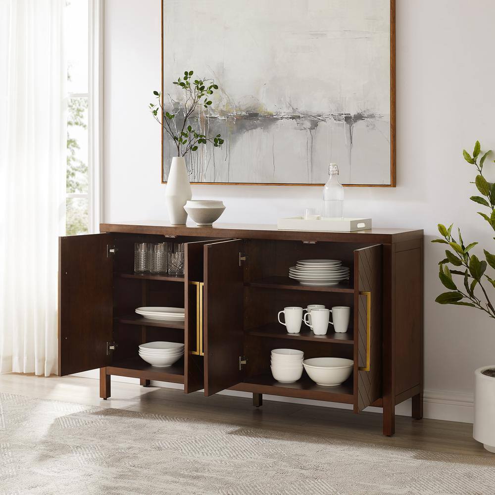 Alt View 7. Crosley Furniture - Darcy Sideboard - Dark Brown.