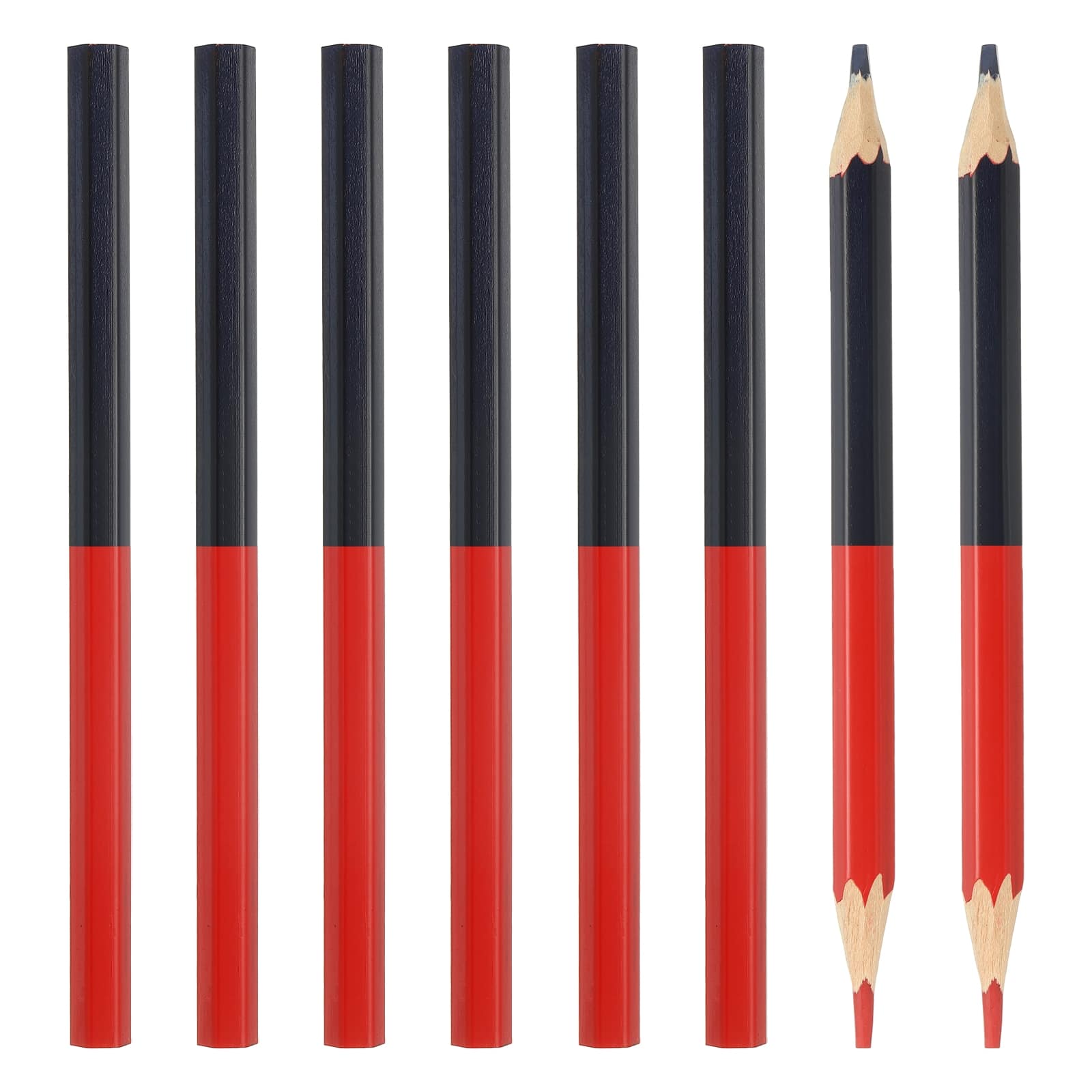Unique Bargains - Colored Pencil, 8pcs Wooden Pencils HB Graphite Double-Ended for Office, Eng, Writing, Art, Drawing, Paint, Woodwork - Red Blue price history on PriceWatchPro