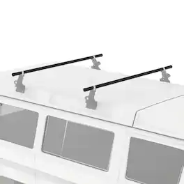 Yakima - RoundBar Medium 58” Steel Round Roof Rack System Crossbars, Set of 2 - Black