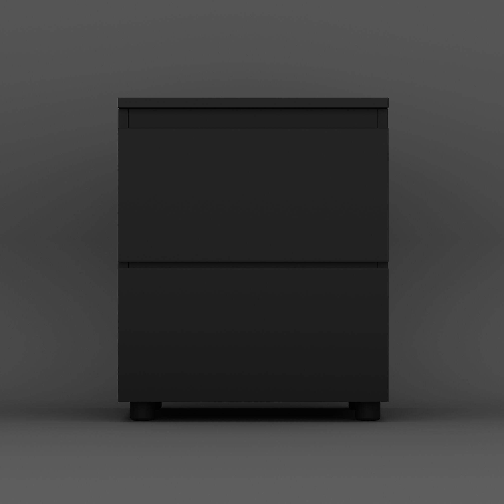 FUFU & GAGA - FUFU&GAGA 2 - Drawer Nightstand: Minimalist Bedroom Storage Solution - Black