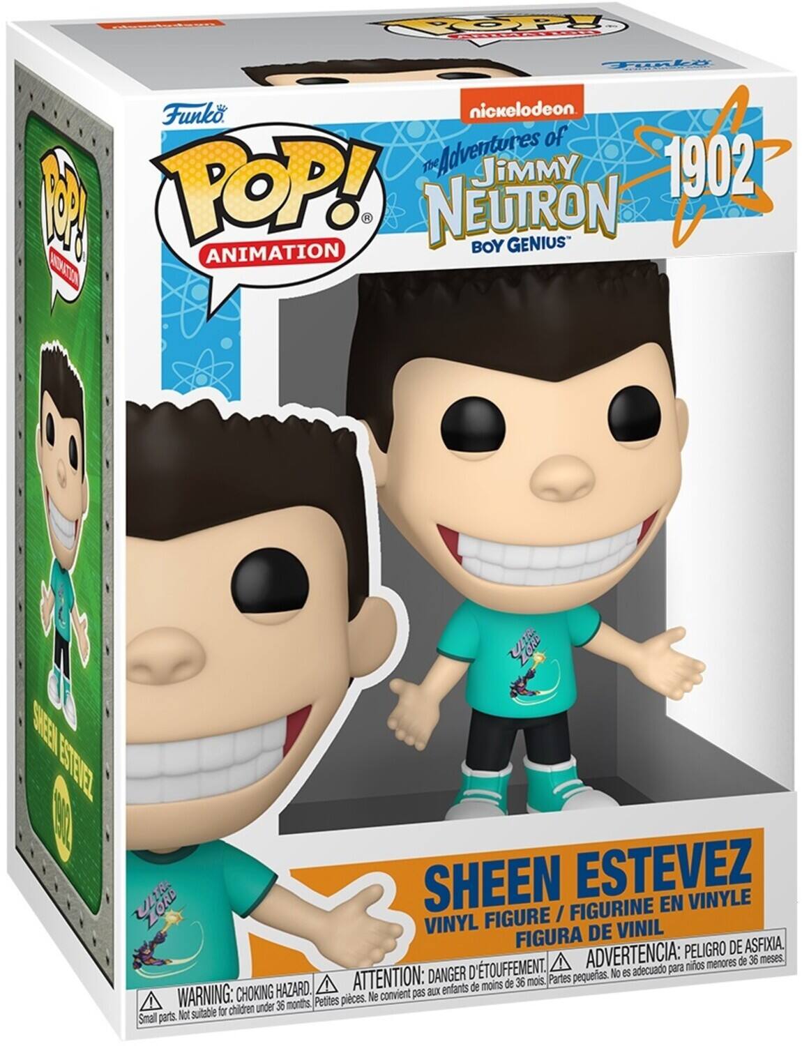 nickelodeon Funko. Adventures The JIMMY 1902 M POP! ANIMATION 2 NEUTRON BOY GENIUS MOUTIN SRELL O0 STENEZ UA SHEEN ESTEVEZ VINYLE YoRD FIGURINE EN FIGURE / VINYL DE VINIL FIGURA DE ASFIXIA. ADVERTENCIA: PELIGRO DE AFIXIA. ATTENTION: DANGER D'ETOUFFEMENT. Partes pequeas. No es adecuado para niños menores de 36 meses. WARNING: CHOKING HAZARD. Small parts. Not suitable for children under 36 months. Petites pièces. Ne convient pas aux enfants de moins de 36 mois.