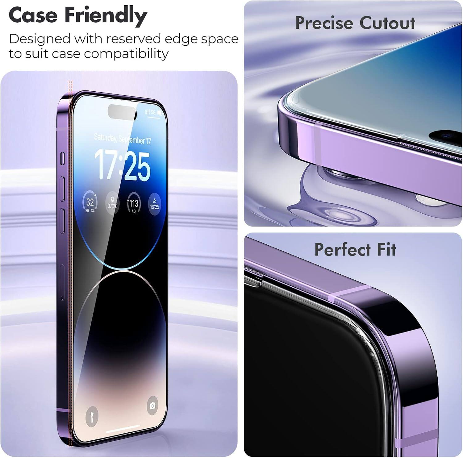 Case Friendly  
Designed with reserved edge space to suit case compatibility

Precise Cutout

Perfect Fit