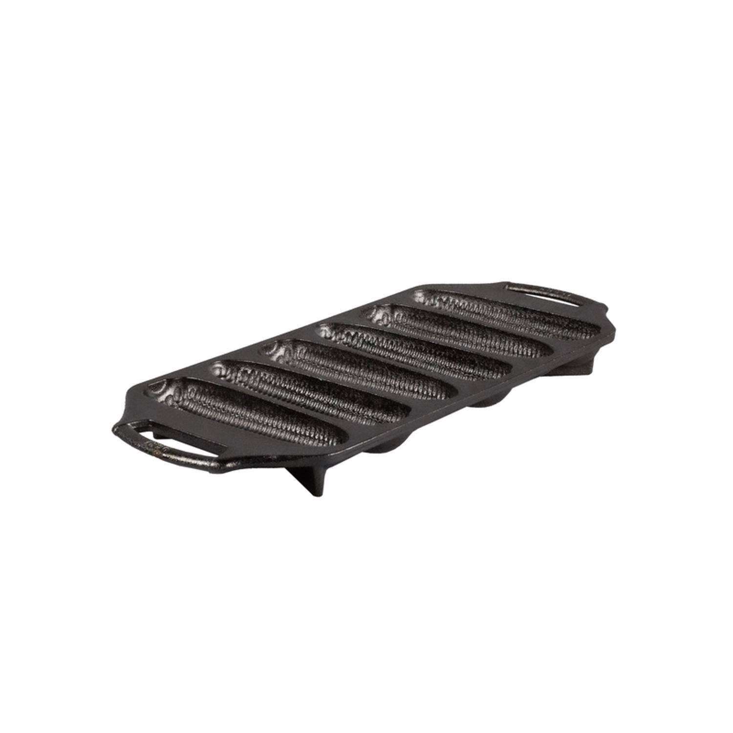 Front. Lodge - Lodge 6 in. W X 14.13 in. L Corn Bread Pan Black 1 pc.
