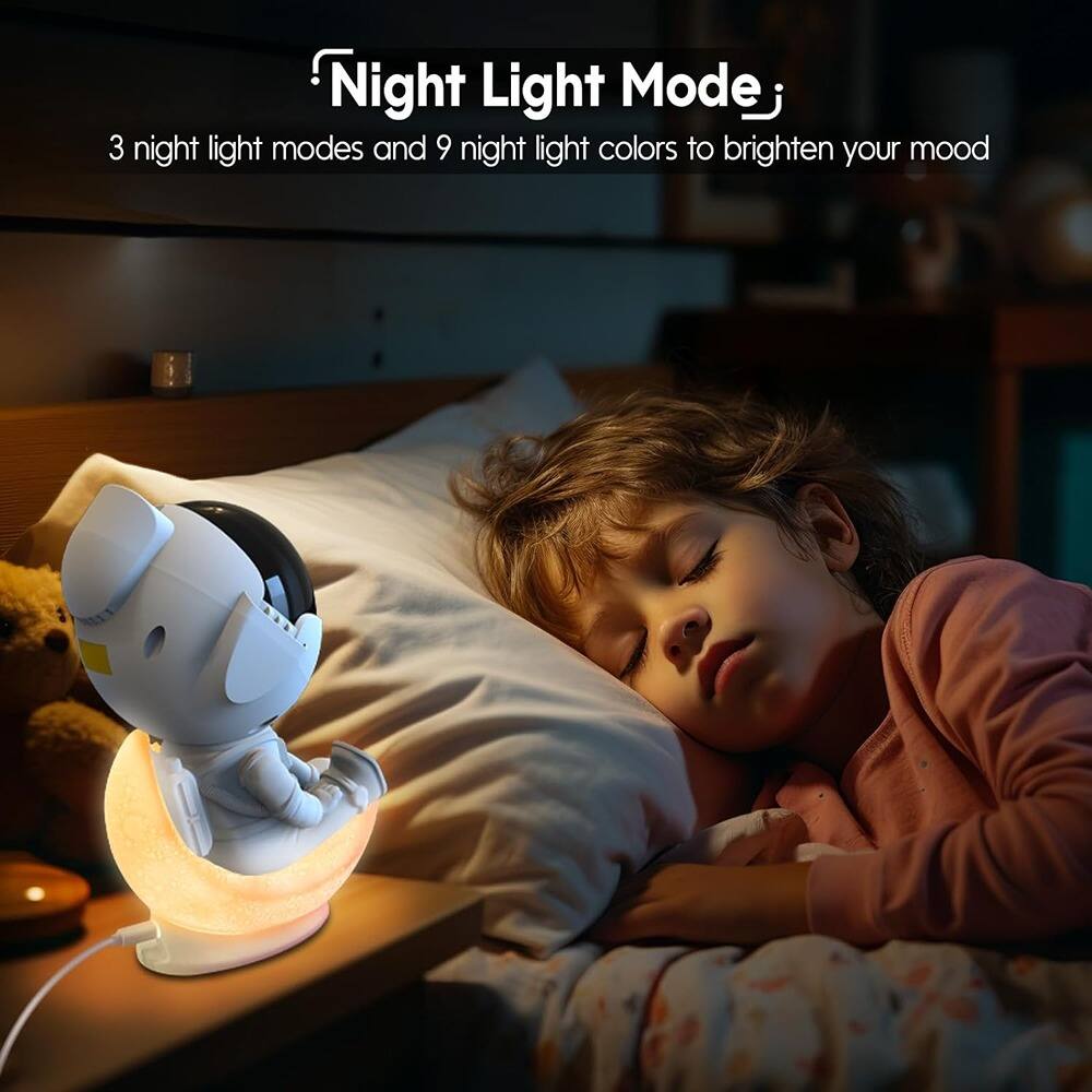 Night Light Mode;  
3 night light modes and 9 night light colors to brighten your mood