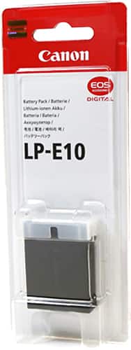 Alt View 1. Canon - Rechargeable Lithium-Ion Battery Pack for LP-E10 - Black.