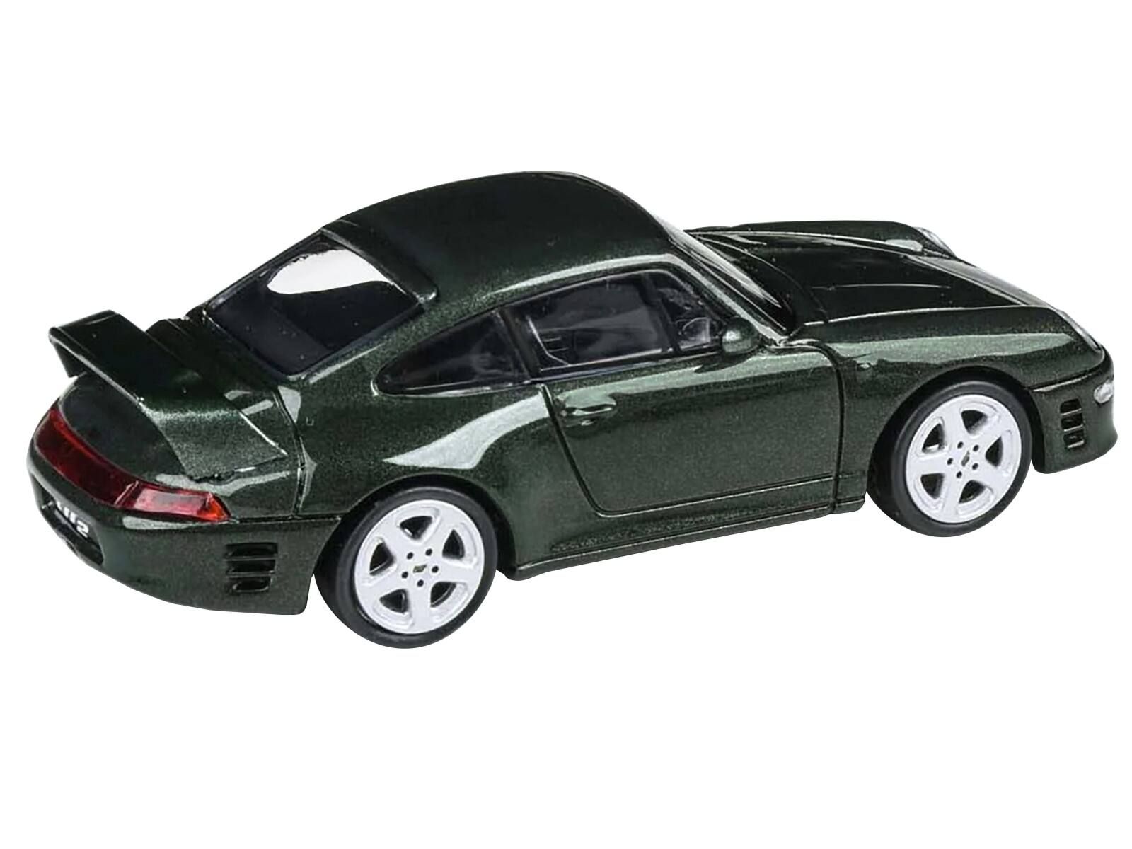 Angle. Paragon - RUF CTR2 Forest Green Metallic 1/64 Diecast Model Car by Paragon Models - Green Metallic.