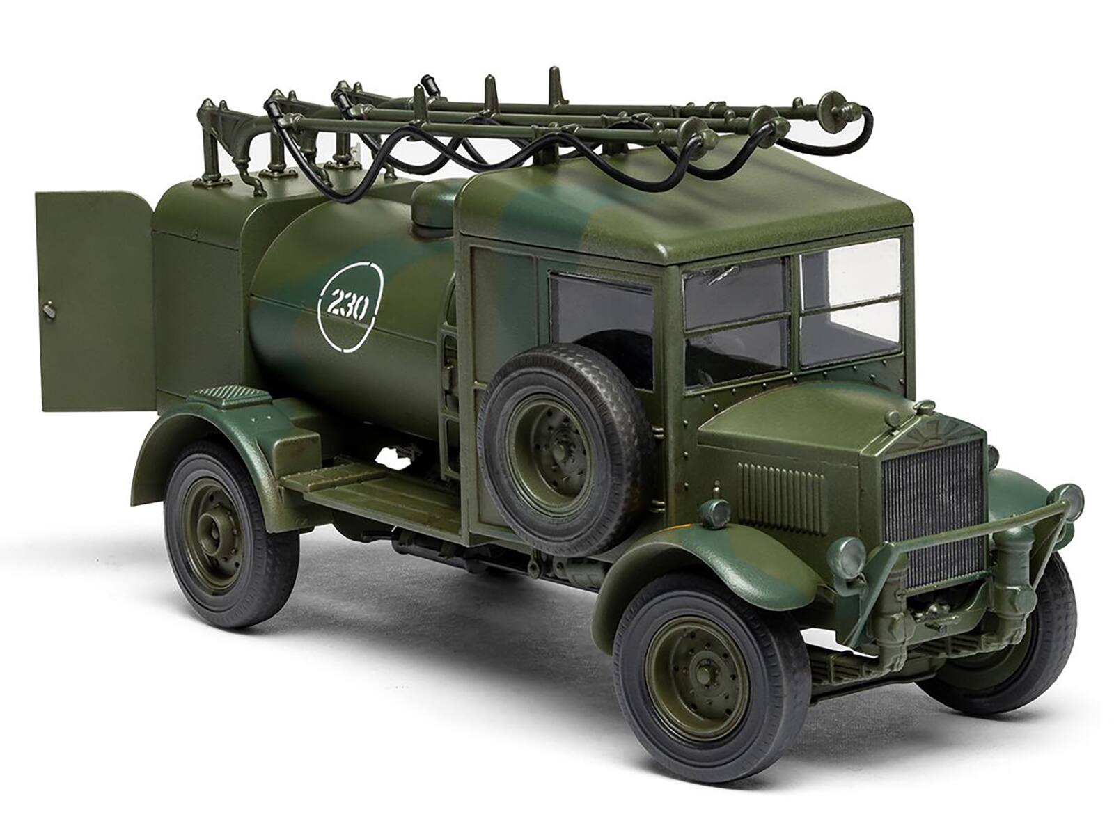 Back. Airfix - Level 2 Model Kit Albion 3-Point Fueller Truck 1/48 Plastic Model Kit by Airfix - Green.