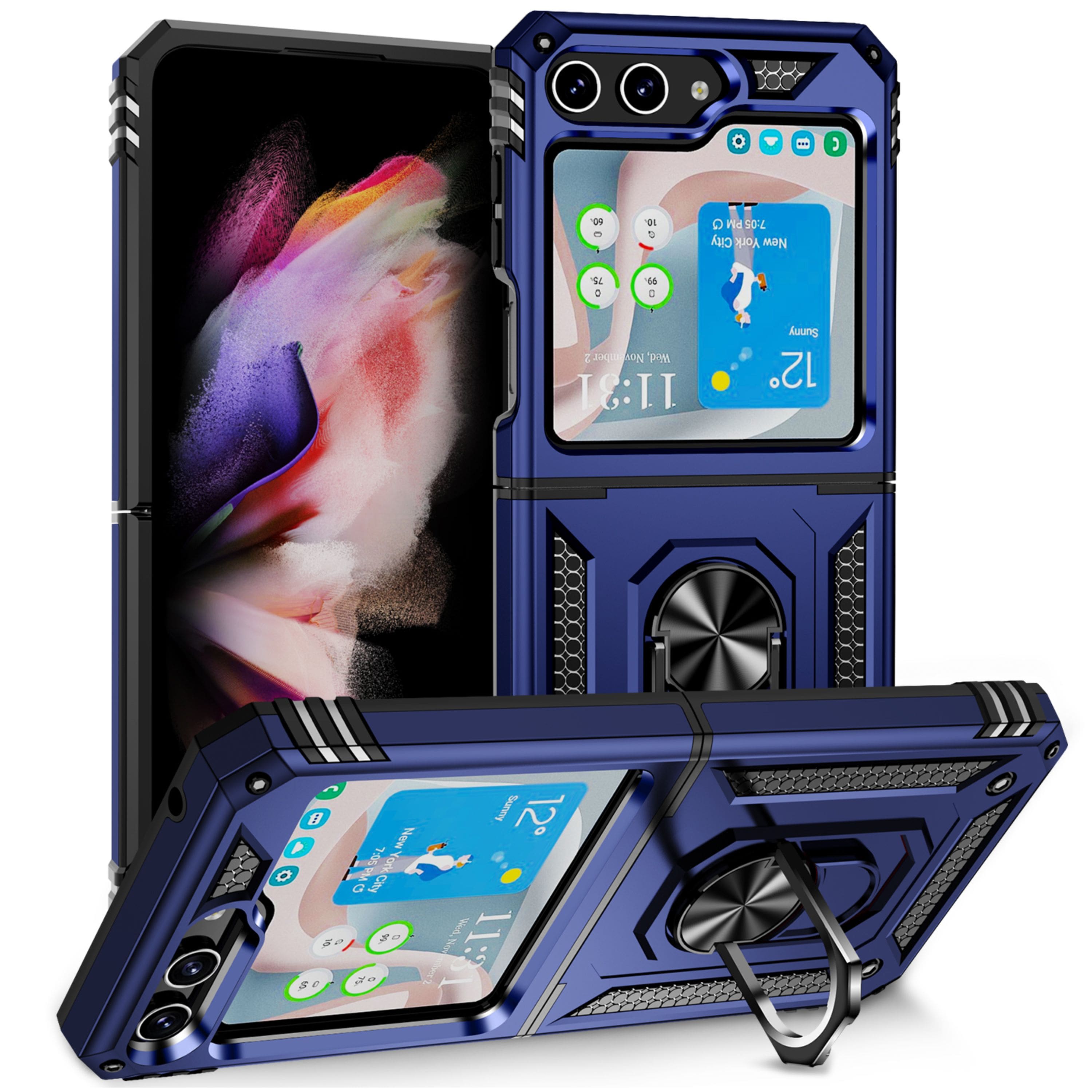 Kitcheniva - Magnetic Ring Kickstand Armor Case For Samsung Galaxy Z Flip 6 - Blue price history on PriceWatchPro