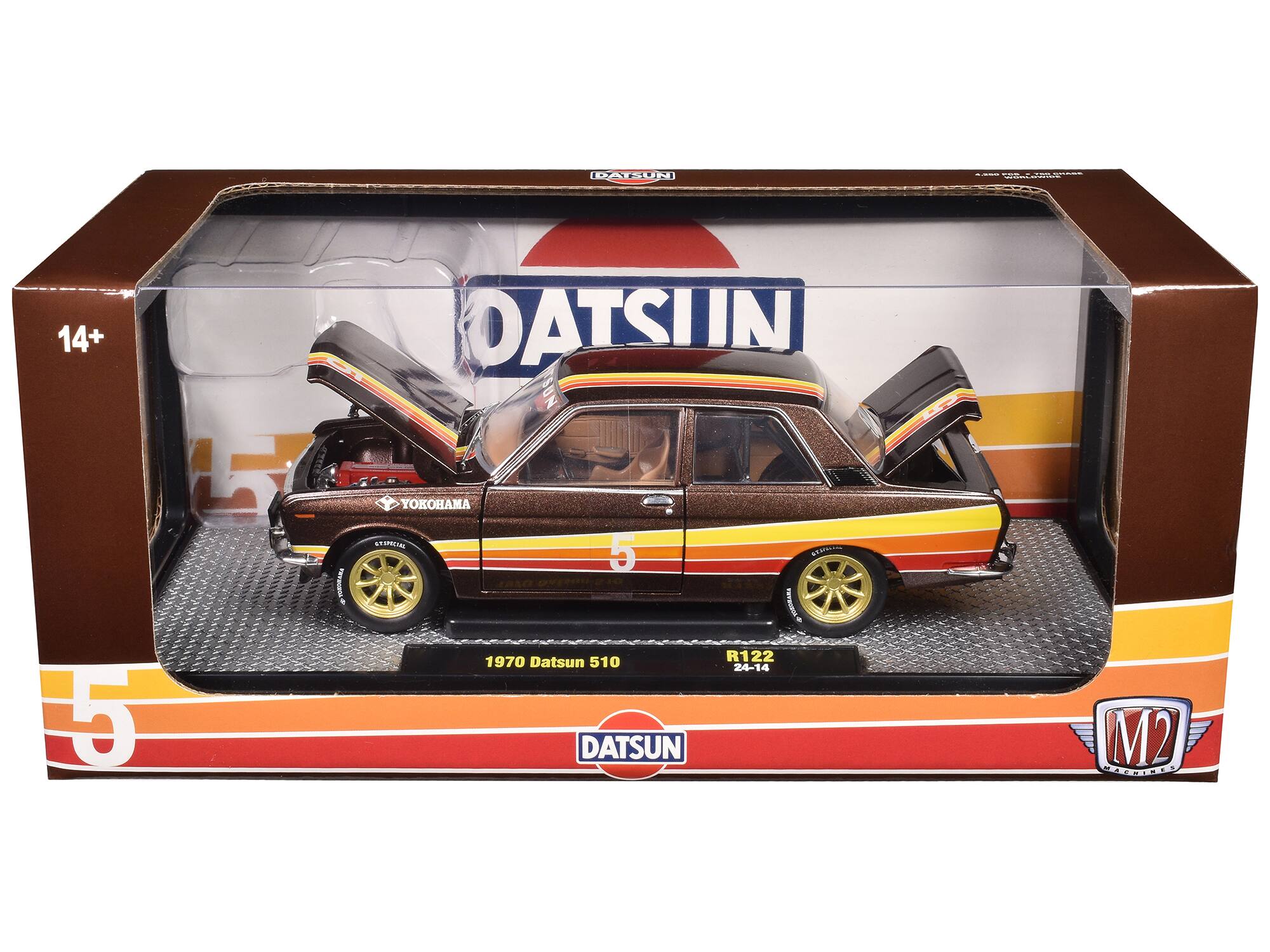 DATSUN  
14+  
DATSUN  
YOKOHAMA  
1970 Datsun 510  
R122  
24-14  
M2  
5