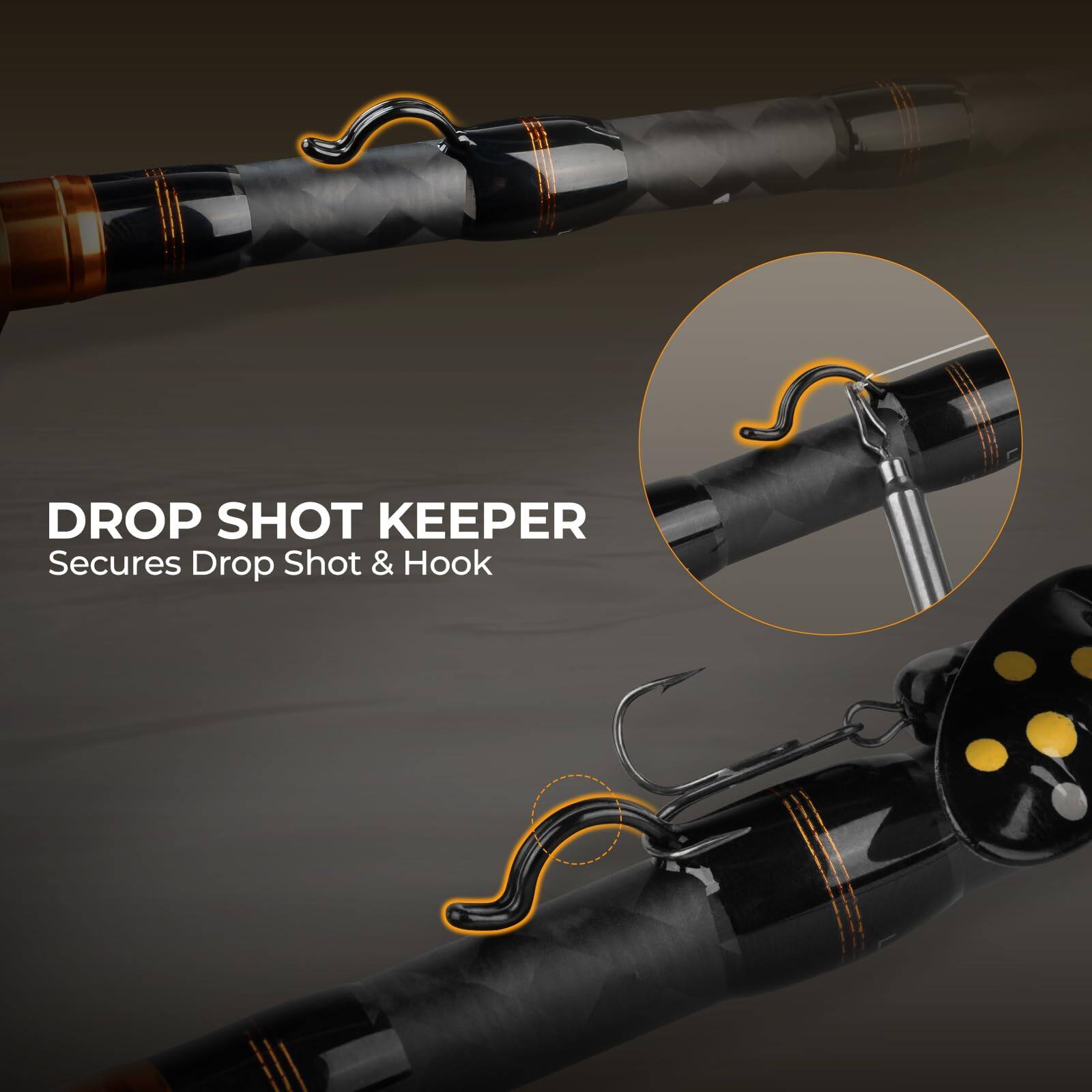 DROP SHOT KEEPER  
Secures Drop Shot & Hook