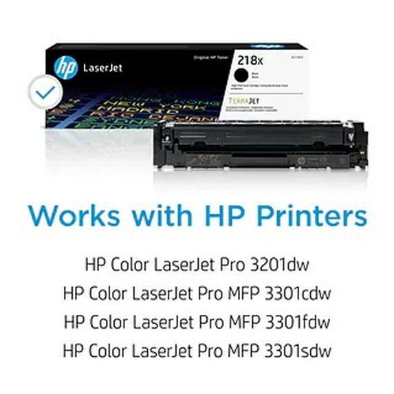 hp LaserJet 218x  
NEI TERRADET DET YORK NADKTE UR  

Works with HP Printers  
HP Color LaserJet Pro 3201dw  
HP Color LaserJet Pro MFP 3301cdw  
HP Color LaserJet Pro MFP 3301fdw  
HP Color LaserJet Pro MFP 3301sdw