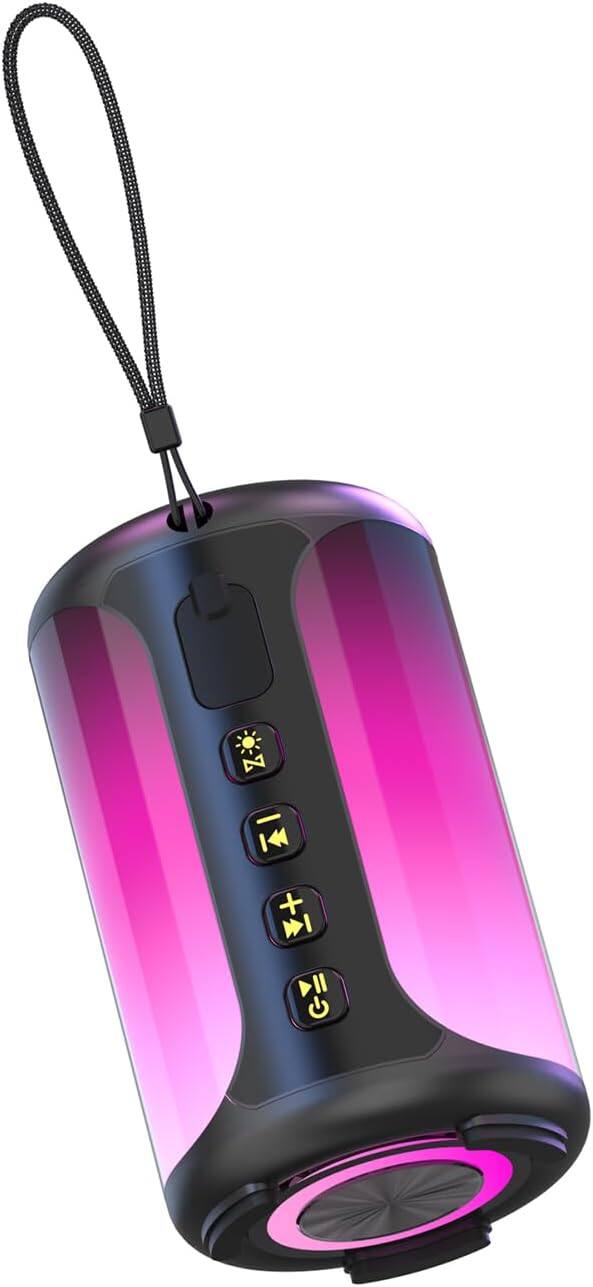 Stamp n Camp - Portable Bluetooth Speaker Bluetooth Speaker 5.4 Stocking Stuffers Powerful Crystal Sound IPX7 Waterproof 8 Lighting - default