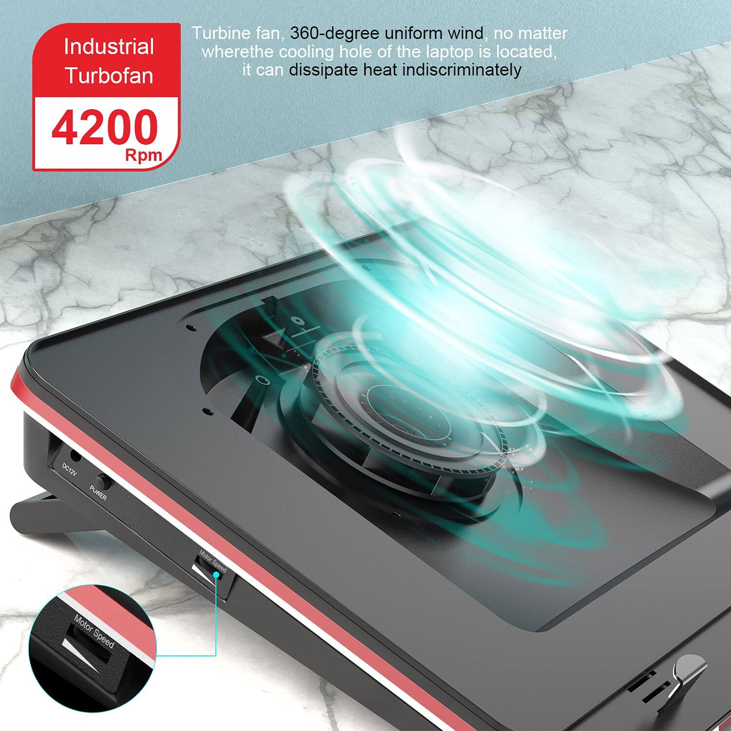 Turbine fan, 360-degree uniform wind, no matter where the cooling hole of the laptop is located, it can dissipate heat indiscriminately

Industrial Turbopan

4200 Rpm

Motor Speed