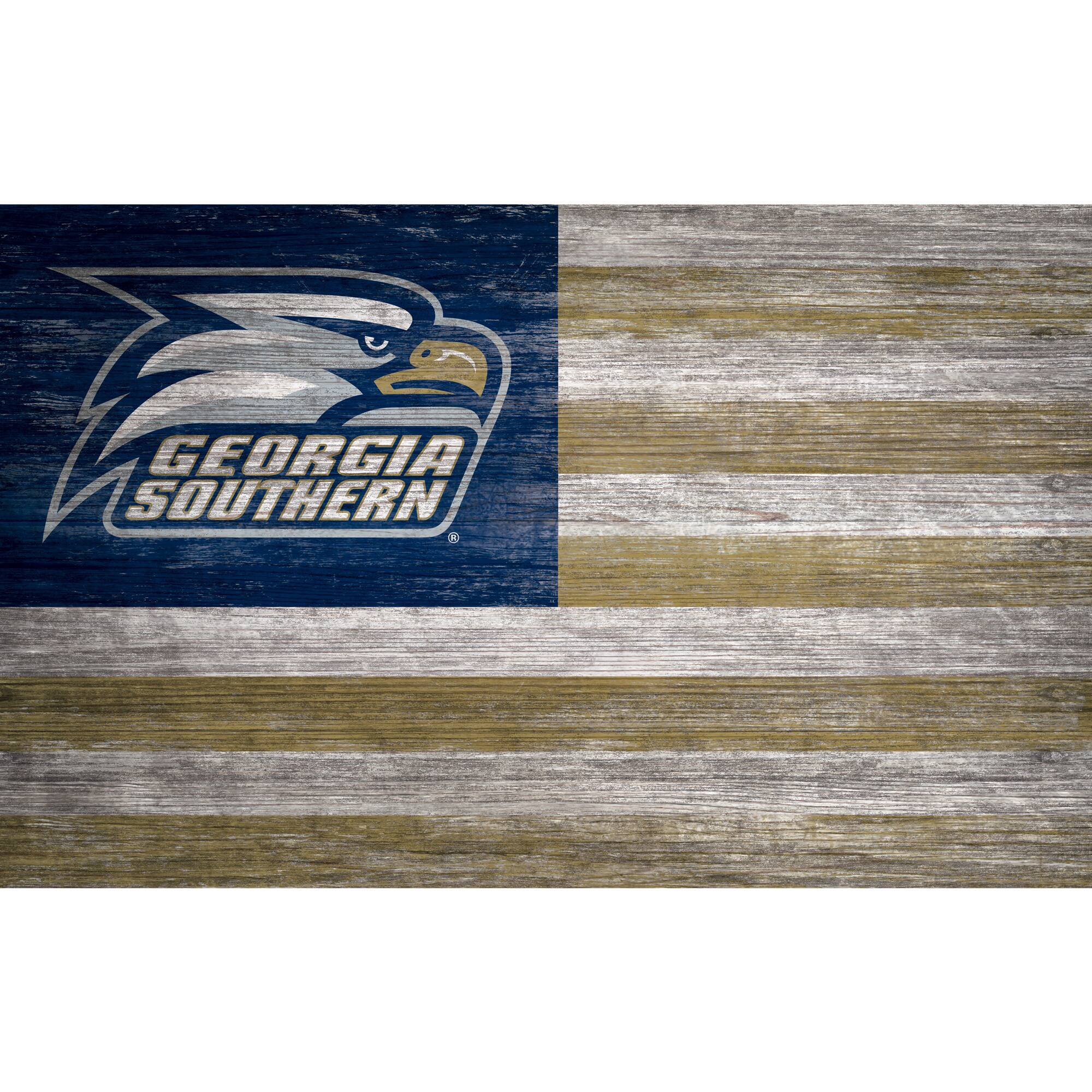 Georgia Southern Eagles 11'' x 19'' Distressed Flag Sign