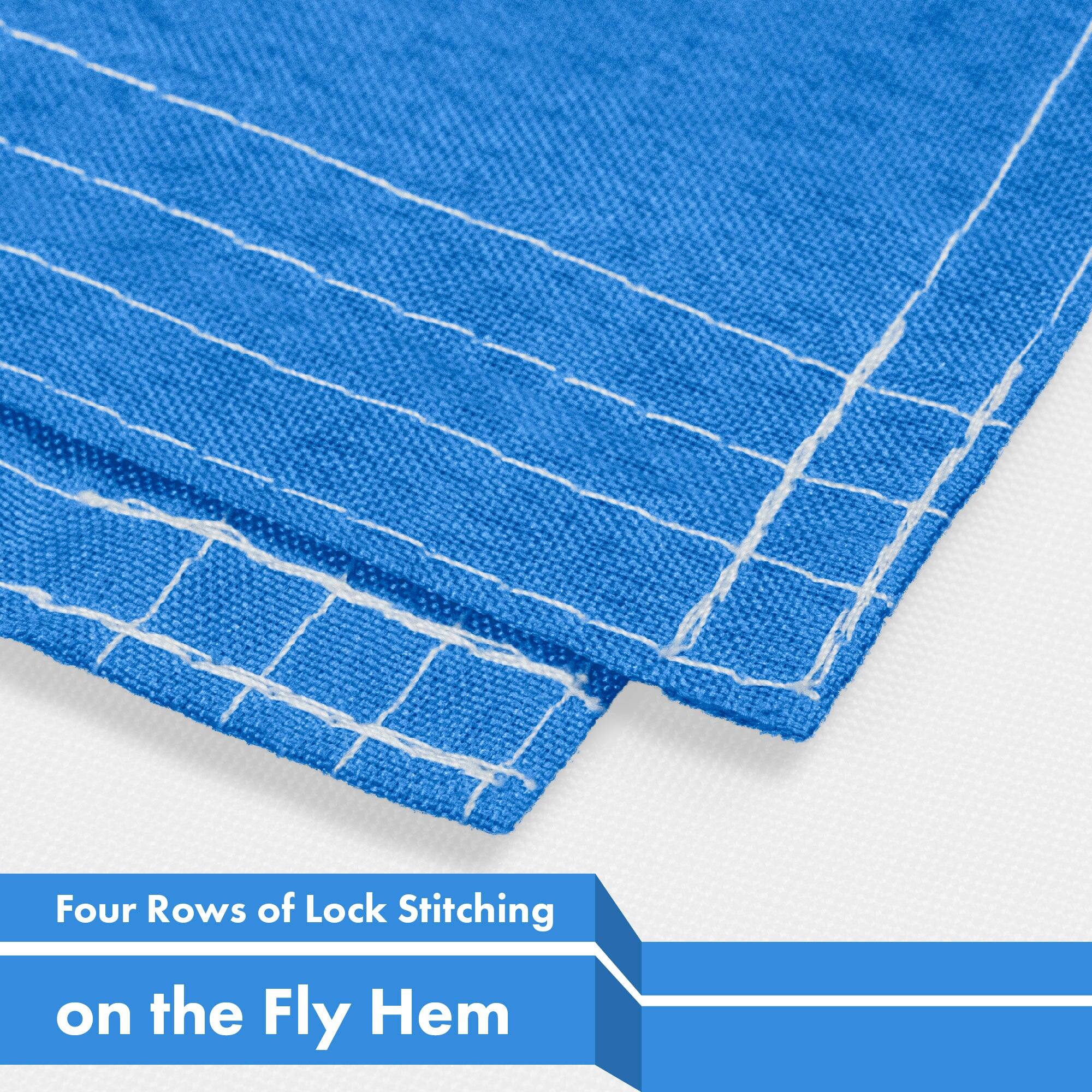 Four Rows of Lock Stitching on the Fly Hem