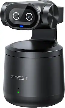 Front. EMEET - EMEET PIXY Wireless 4K Dual-Lens AI Tracking PTZ Streaming Camera with 1/2.55" Sensor, Gesture Control, Multi-Camera Liv.