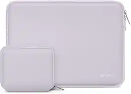 mosiso - 13-13.3 inch Laptop Sleeve Bag for MacBook Air Pro 13 14 HP Dell ASUS Lenovo, Neoprene Computer Sleeve with Small Case - Dusty Lilac