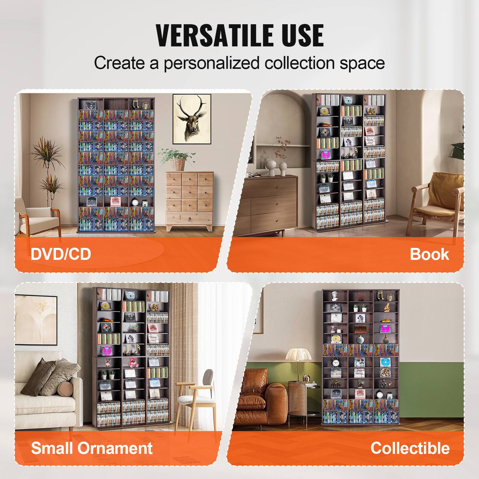 VERSATILE USE  
Create a personalized collection space  

DVD/CD  
Book  
Small Ornament  
Collectible