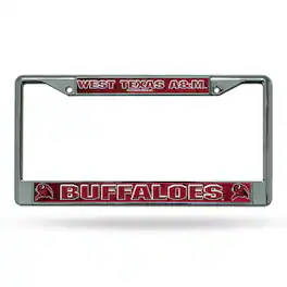 Rico Industries - West Texas A&M Buffaloes Chrome Metal License Plate Frame - Multi