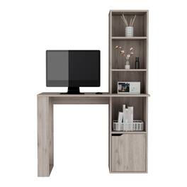 Glintex - Computer Desk with Interlocking System, Pre-Drilled Holes, Durable Wood, Easy Assembly and DIY-Friendly Design - Gray