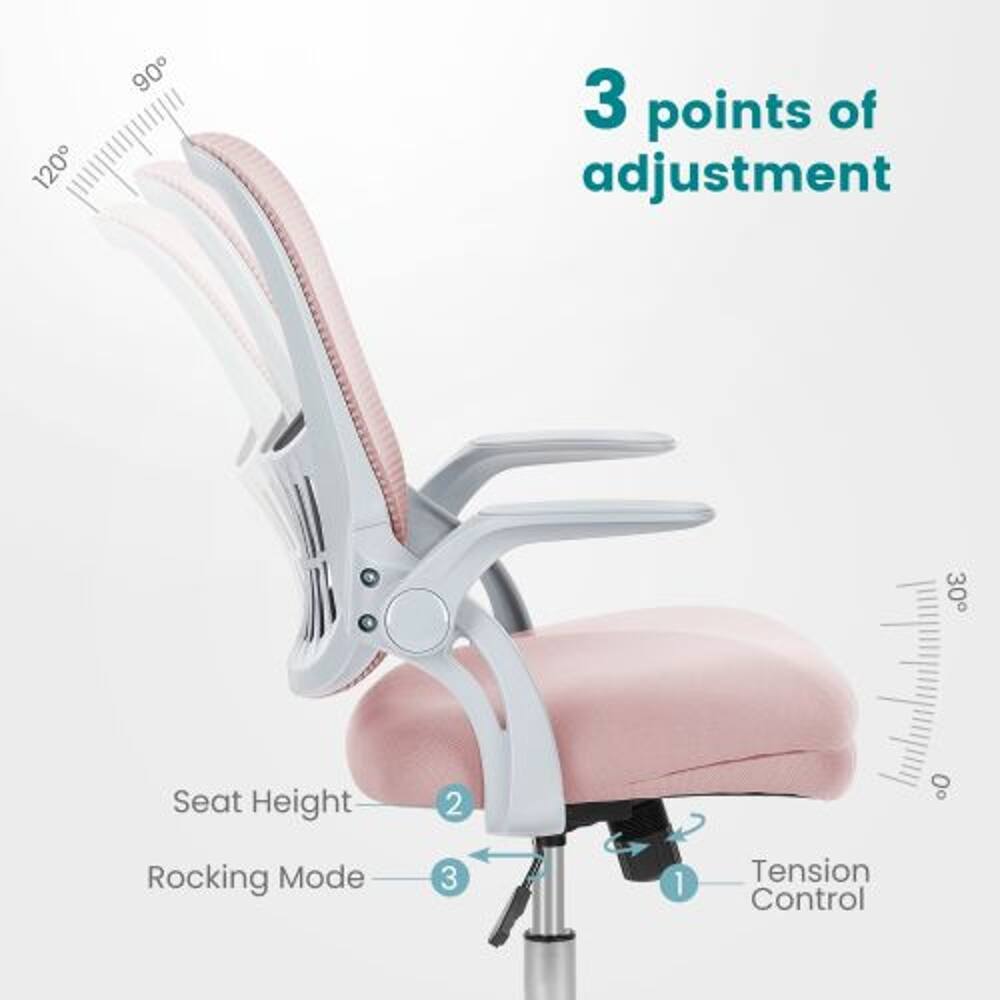 120
90
3 points of adjustment
30
Seat Height
2
0 0
Rocking Mode
3
1
Tension Control