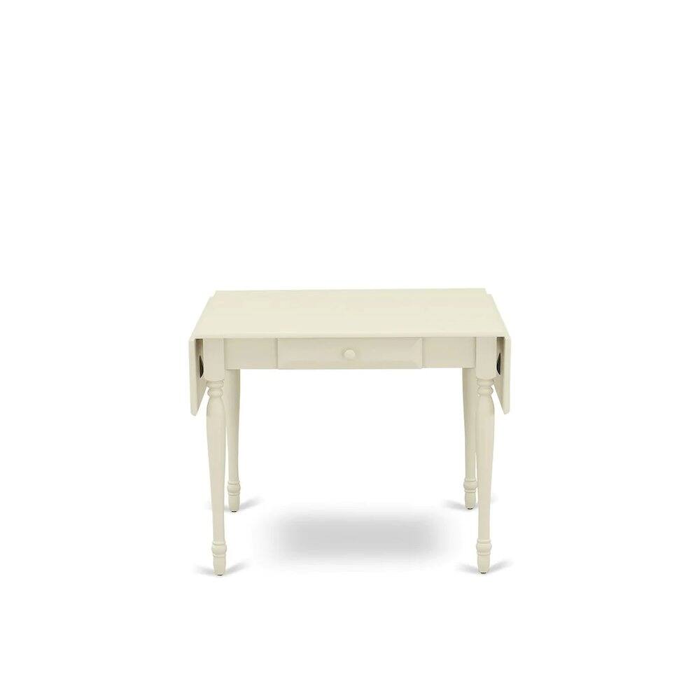 Alt View 1. East West Furniture - Dining Room Set Linen White - Brown.