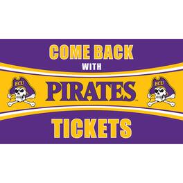 Evergreen Enterprises - ECU Pirates 28" x 16" Come Back With Tickets Door Mat - Multicolor
