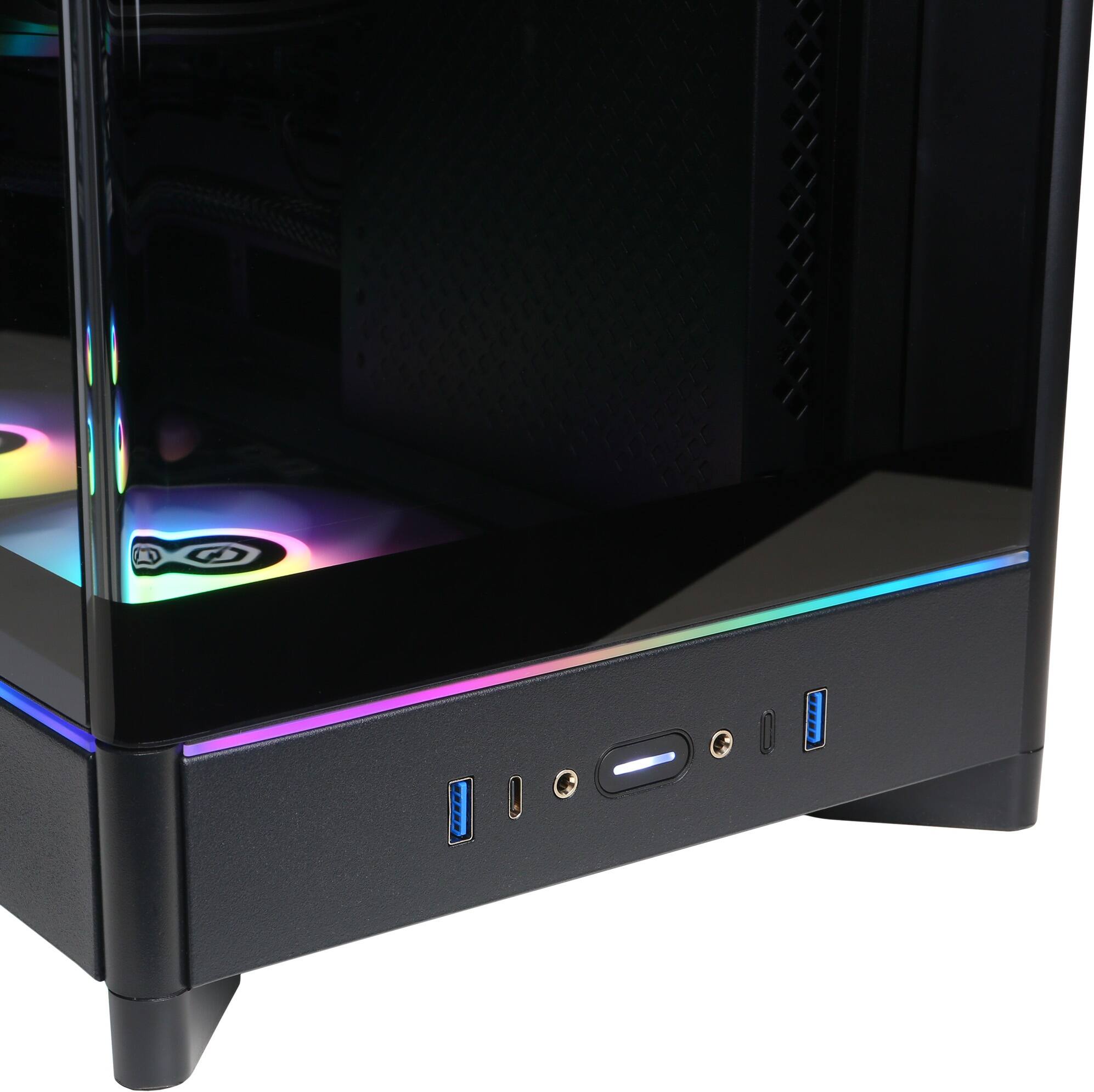 Alt View 2. CyberPowerPC - Gaming Desktop - Intel Core Ultra 9 285 2025 - AMD Radeon RX 9070 XT 16GB - 32GB DDR5 Memory - 2TB SSD Storage - Black.