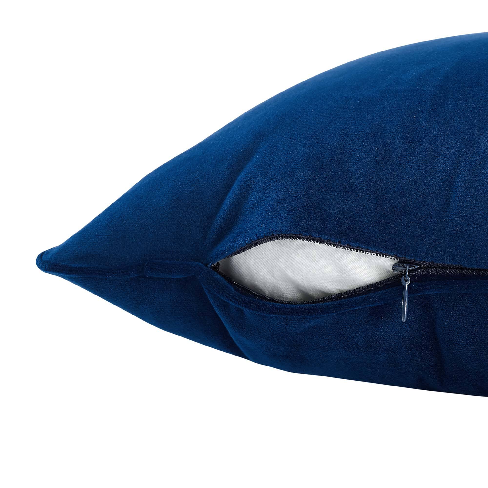 Back. Modway - Enhance Performance Velvet Throw Pillow - Navy.